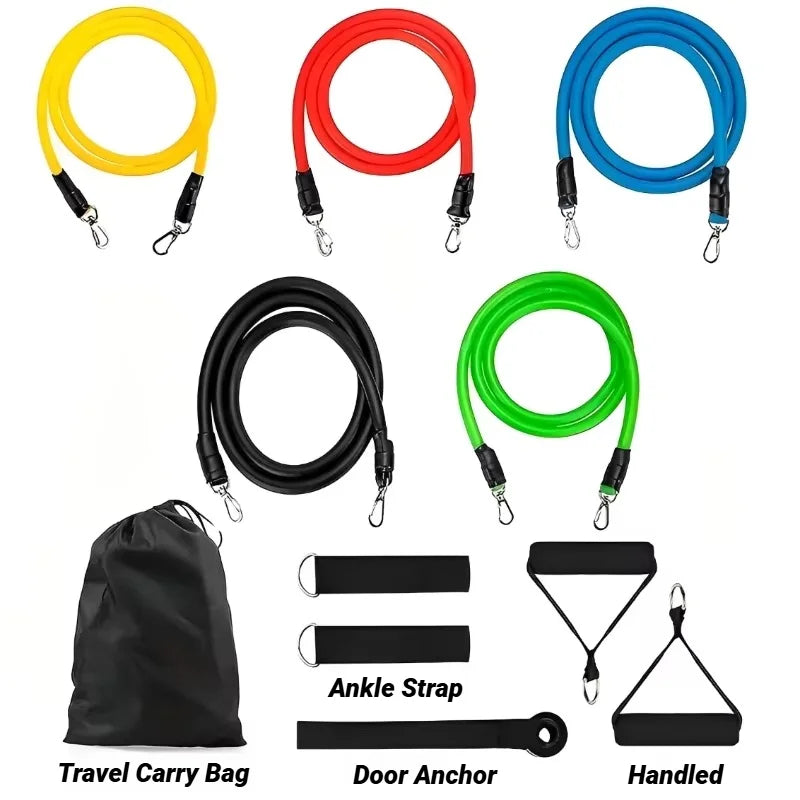 11-Piece Resistance Band Set with Accessories
