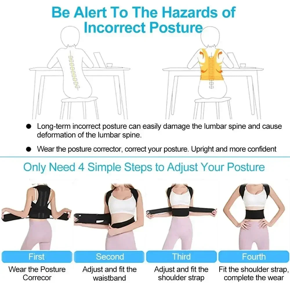 "Unisex Posture Corrector for Scoliosis & Kyphosis