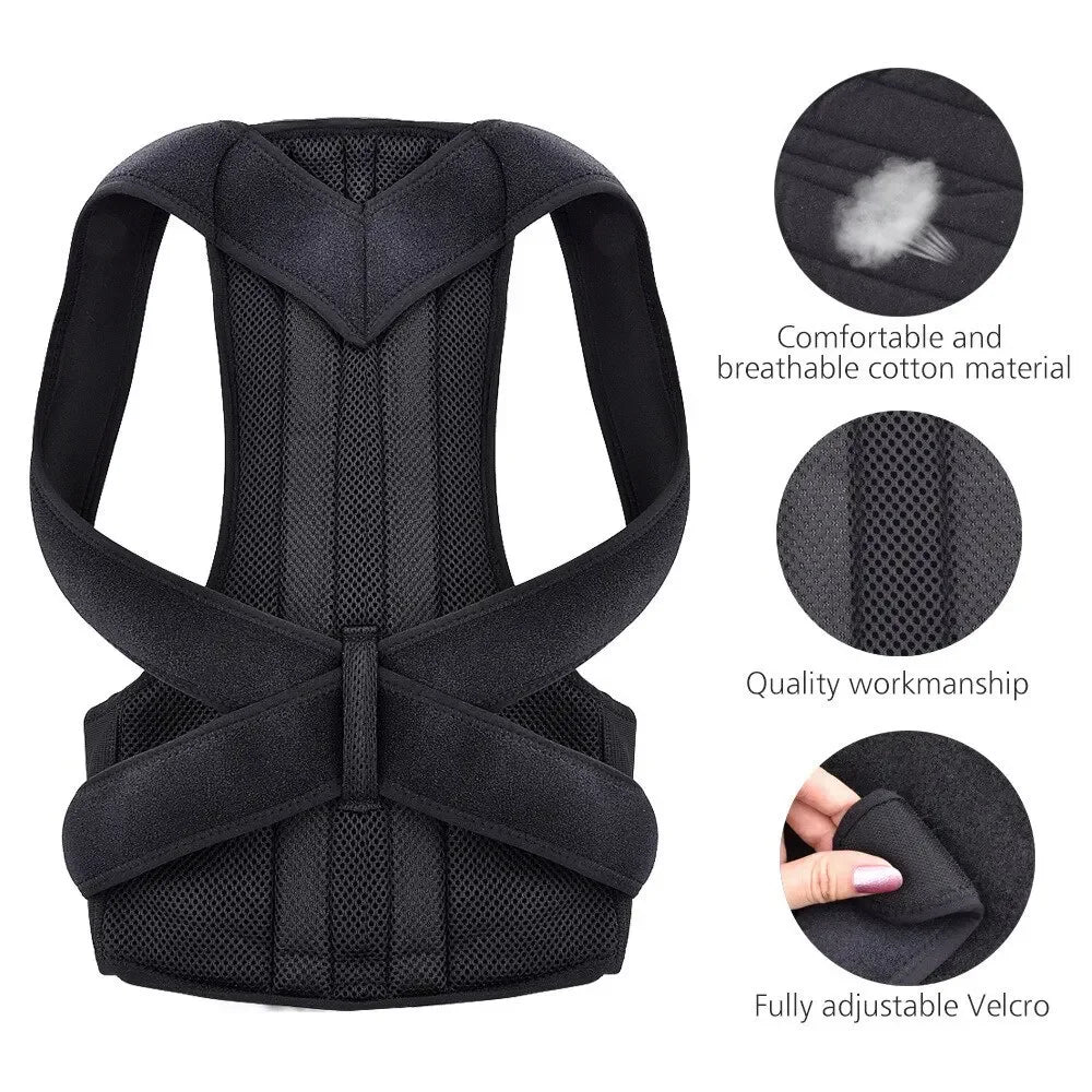 "Adjustable Back & Shoulder Posture Corrector Belt"