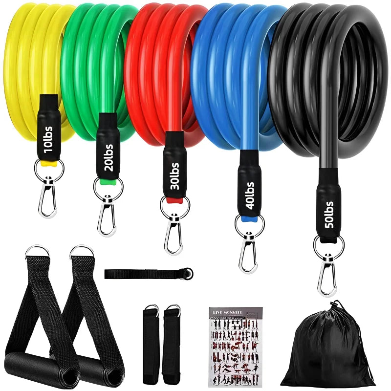 11-Piece Resistance Band Set with Accessories